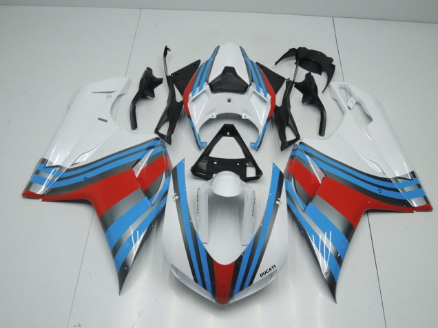 Ducati 848 1098 1198 2007-2014 - Azul Branco Vermelho Ducati 848 1098 1198 2007-2014 - Azul Branco Vermelho