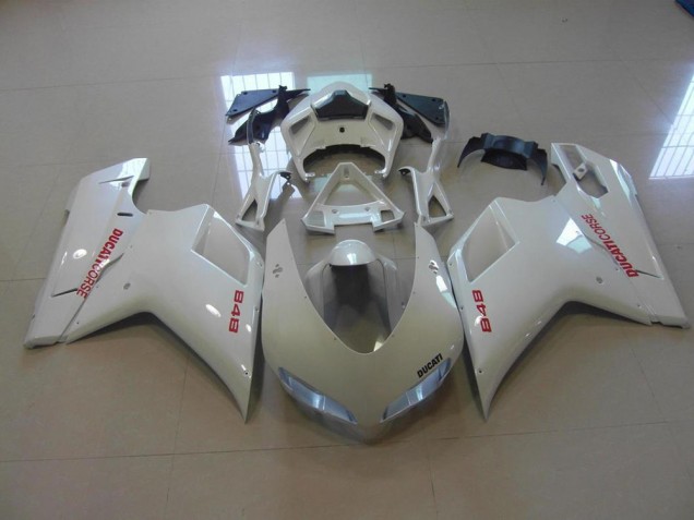 Ducati 848 1098 1198 2007-2014 - Branco Pérola Vermelho Decalques Ducati 848 1098 1198 2007-2014 - Branco Pérola Vermelho Decalques