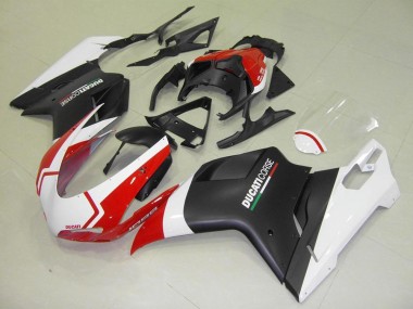 Ducati 848 1098 1198 2007-2014 - Preto Fosco Branco Vermelho