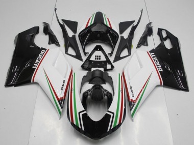 Ducati 848 1098 1198 2007-2014 - Preto Verde & Branco