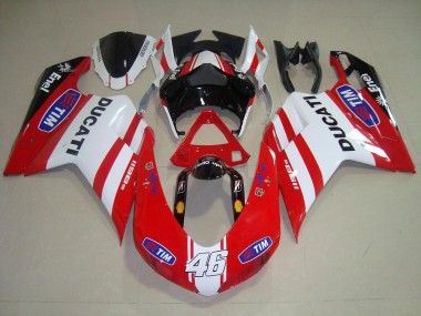 Ducati 848 1098 1198 2007-2014 - Vermelho Branco 46