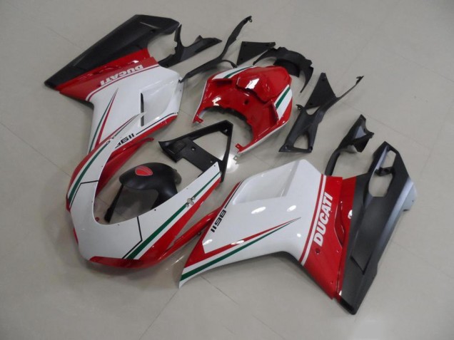 Ducati 848 1098 1198 2007-2014 - Vermelho Branco Ducati 848 1098 1198 2007-2014 - Vermelho Branco