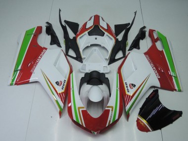 Ducati 848 1098 1198 2007-2014 - Vermelho Branco & Verde