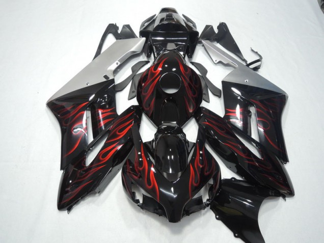 Honda CBR 1000RR 2004-2005 - Preto Vermelho Chama