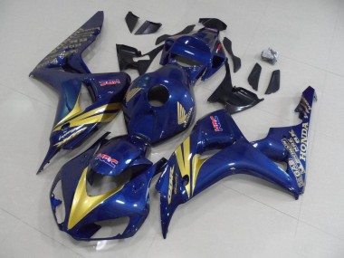 Honda CBR 1000RR 2006-2007 - Azul Escuro & Ouro Listra