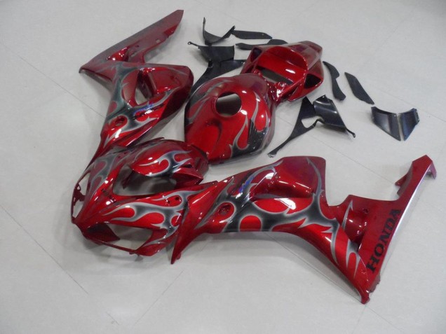 Honda CBR 1000RR 2006-2007 - Vermelho Prata Chama Honda CBR 1000RR 2006-2007 - Vermelho Prata Chama