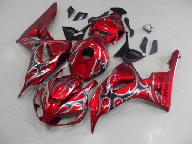 Honda CBR 1000RR 2006-2007 - Vermelho & Preto Cinzento Chama Honda CBR 1000RR 2006-2007 - Vermelho & Preto Cinzento Chama