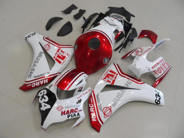 Honda CBR 1000RR 2008-2011 - Branco Vermelho HARC Pro PIAA 634