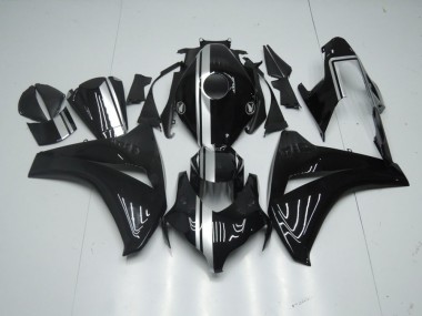 Honda CBR 1000RR 2008-2011 - Preto Brilhante & Prata Listra