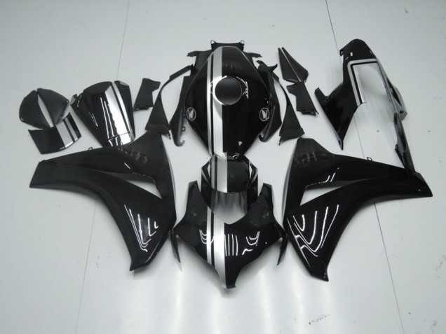 Honda CBR 1000RR 2008-2011 - Preto Brilhante & Prata Listra Honda CBR 1000RR 2008-2011 - Preto Brilhante & Prata Listra