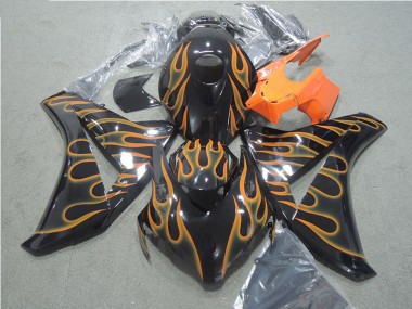 Honda CBR 1000RR 2008-2011 - Preto Laranja Chama
