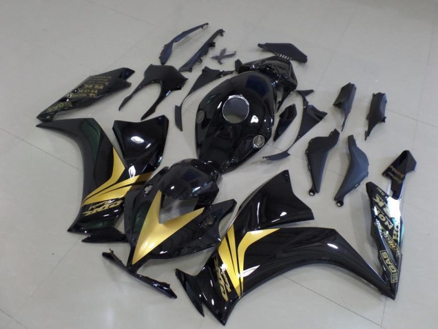 Honda CBR 1000RR 2012-2016 - Preto Brilhante Ouro Adesivo Honda CBR 1000RR 2012-2016 - Preto Brilhante Ouro Adesivo