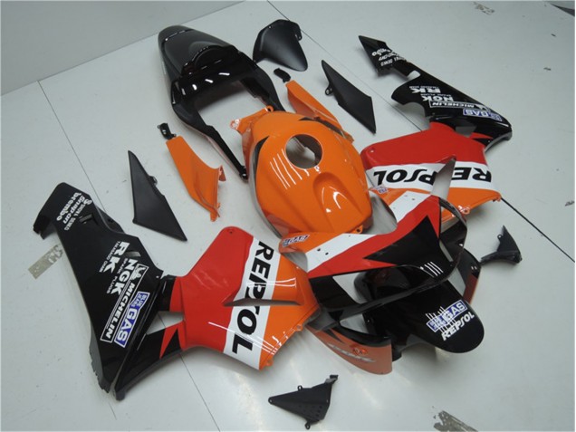 Honda CBR 600RR 2003-2004 - Laranja Vermelho Preto Repsol