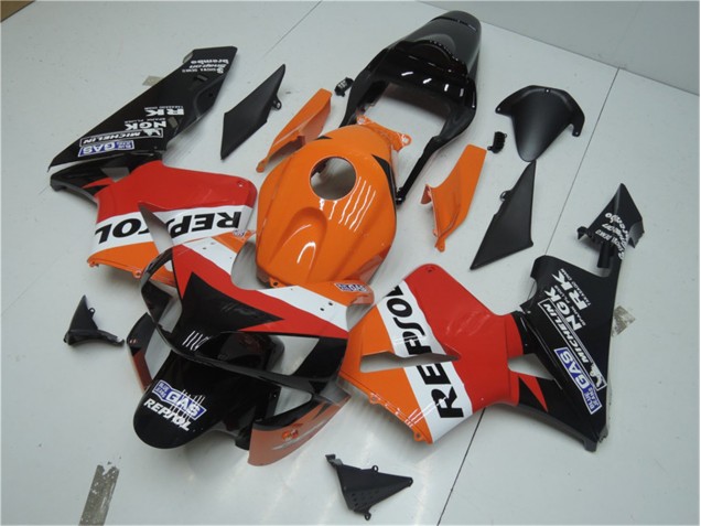 Honda CBR 600RR 2003-2004 - Laranja Vermelho Preto Repsol