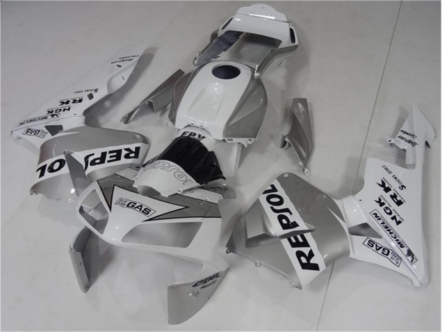 Honda CBR 600RR 2003-2004 - Prata Branco Preto Repsol