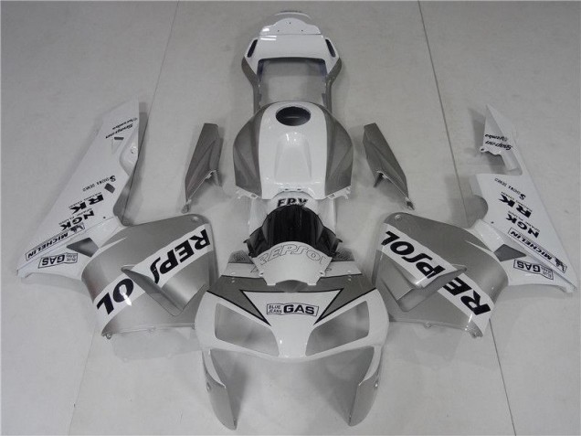 Honda CBR 600RR 2003-2004 - Prata Branco Preto Repsol
