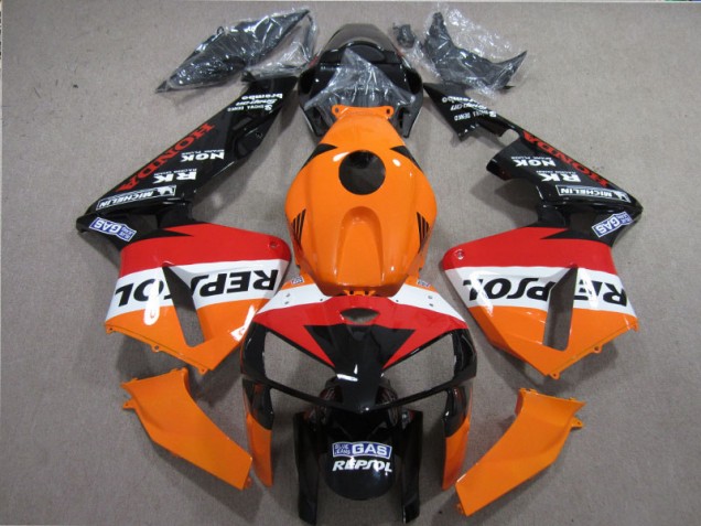 Honda CBR 600RR 2005-2006 - Laranja Vermelho Preto Repsol