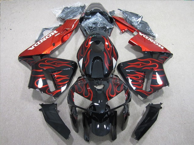 Honda CBR 600RR 2005-2006 - Preto Vermelho Chama