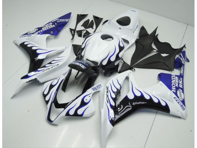 Honda CBR 600RR 2007-2008 - Branco Azul Chama Honda CBR 600RR 2007-2008 - Branco Azul Chama