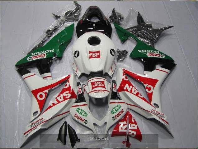 Honda CBR 600RR 2007-2008 - Branco Vermelho Verde San Carlo Castrol Honda CBR 600RR 2007-2008 - Branco Vermelho Verde San Carlo Castrol