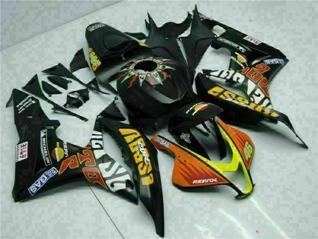 Honda CBR 600RR 2007-2008 - Preto Amarelo Repsol 46 Honda CBR 600RR 2007-2008 - Preto Amarelo Repsol 46