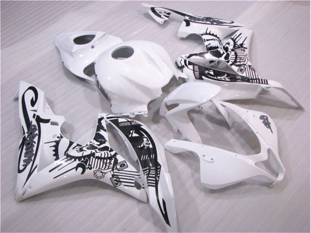 Honda CBR 600RR 2007-2008 - Preto Branco Honda CBR 600RR 2007-2008 - Preto Branco