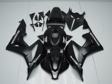 Honda CBR 600RR 2007-2008 - Preto Fosco & Branco Adesivo