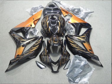 Honda CBR 600RR 2007-2008 - Preto Laranja Chama