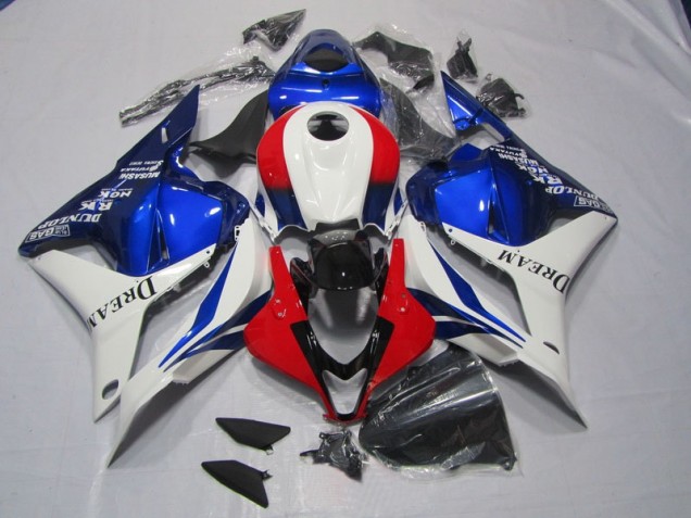Honda CBR 600RR 2009-2012 - Branco Azul Vermelho DREAM Honda CBR 600RR 2009-2012 - Branco Azul Vermelho DREAM