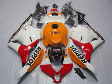 Honda CBR 600RR 2009-2012 - Branco Laranja Preto Repsol