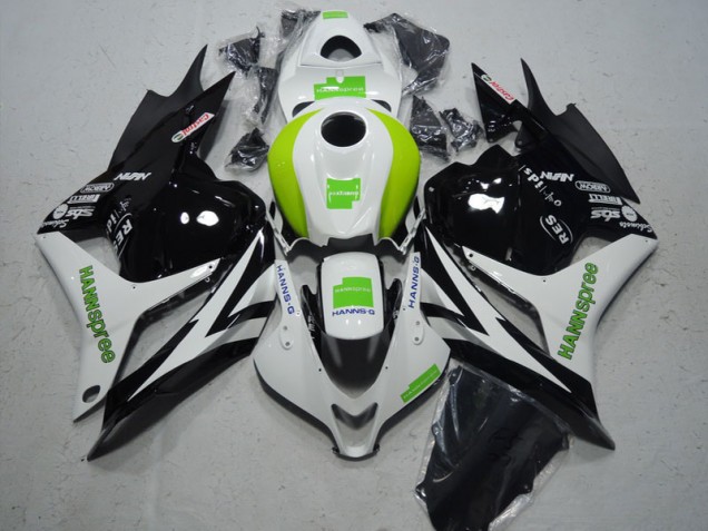 Honda CBR 600RR 2009-2012 - Preto Branco Verde Hannspree Honda CBR 600RR 2009-2012 - Preto Branco Verde Hannspree