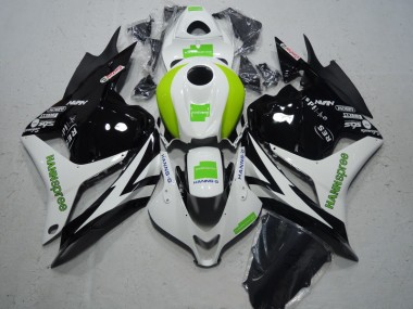 Honda CBR 600RR 2009-2012 - Preto Branco Verde Hannspree