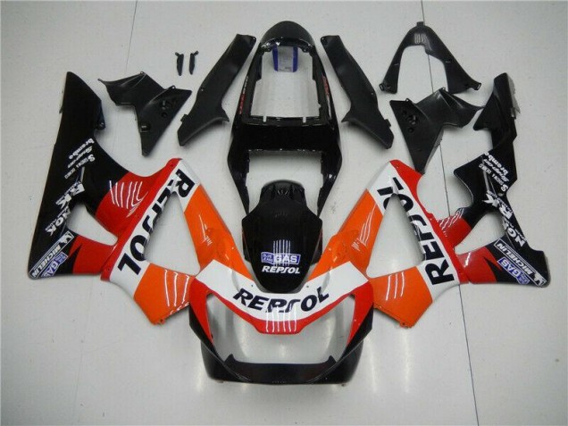 Honda CBR 900RR 929RR 2000-2001 - Laranja Vermelho Preto Repsol