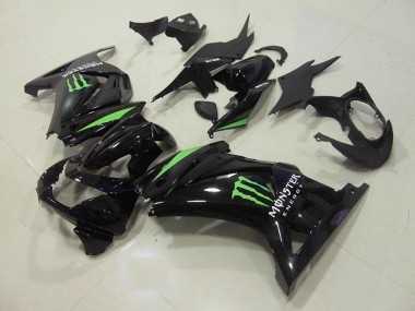 Kawasaki ZX 250R 2008-2012 - Preto Verde Monster Energy