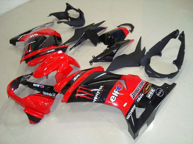 Kawasaki ZX 250R 2008-2012 - Preto Vermelho Monster