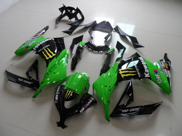 Kawasaki ZX 300R 2013-2016 - Preto Verde Monster