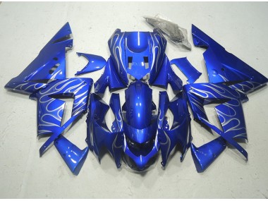 Kawasaki ZX10R 2003-2005 - Azul Branco Chama