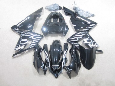 Kawasaki ZX10R 2003-2005 - Preto Branco Chama