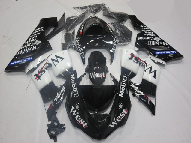 Kawasaki ZX10R 2006-2007 - Branco Preto Kawasaki ZX10R 2006-2007 - Branco Preto