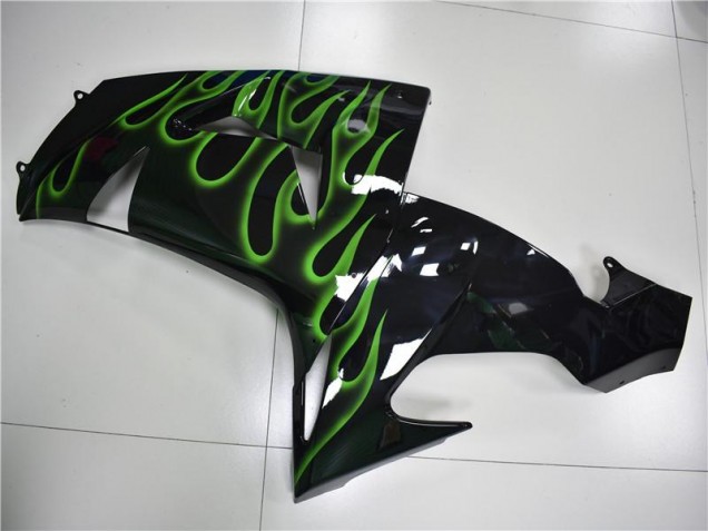 Kawasaki ZX10R 2006-2007 - Preto Verde Chama Kawasaki ZX10R 2006-2007 - Preto Verde Chama