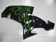 Kawasaki ZX10R 2006-2007 - Preto Verde Chama Kawasaki ZX10R 2006-2007 - Preto Verde Chama