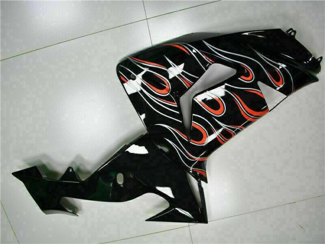 Kawasaki ZX10R 2006-2007 - Preto Vermelho Chama Kawasaki ZX10R 2006-2007 - Preto Vermelho Chama