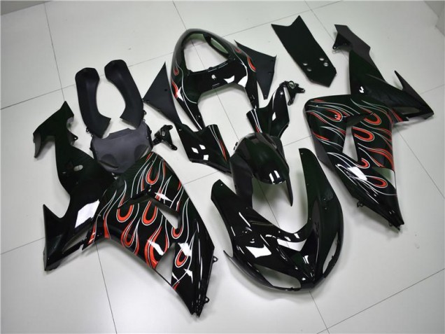 Kawasaki ZX10R 2008-2010 - Preto Cinzento Vermelho Kawasaki ZX10R 2008-2010 - Preto Cinzento Vermelho