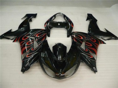 Kawasaki ZX10R 2008-2010 - Preto Cinzento Vermelho