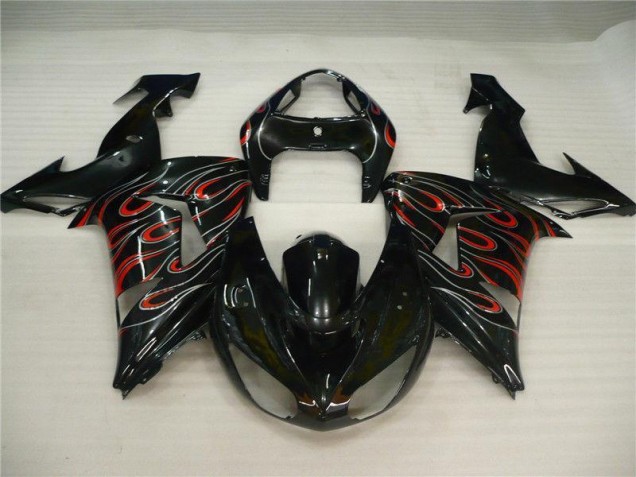 Kawasaki ZX10R 2008-2010 - Preto Cinzento Vermelho Kawasaki ZX10R 2008-2010 - Preto Cinzento Vermelho