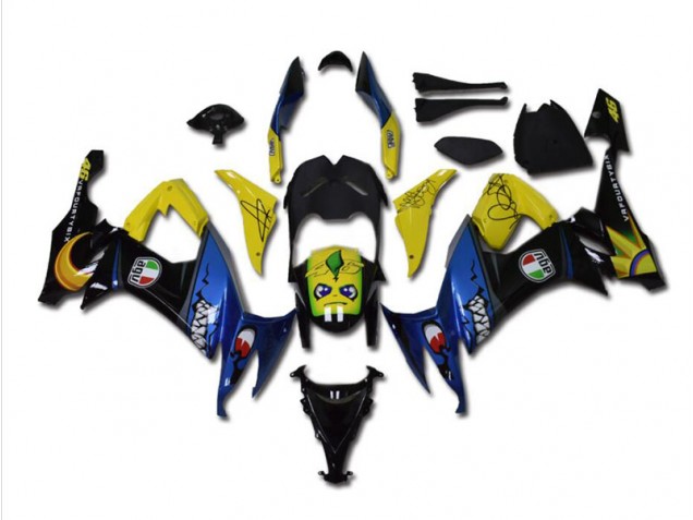 Kawasaki ZX10R 2011-2015 - Azul Tubarão Kawasaki ZX10R 2011-2015 - Azul Tubarão