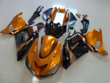 Kawasaki ZX14R ZZR 1400 2006-2011 - Castanho & Preto No Adesivo
