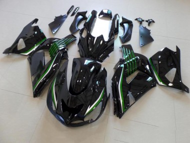 Kawasaki ZX14R ZZR 1400 2006-2011 - Preto Brilhante & Verde Line
