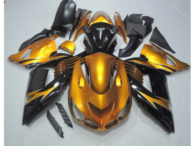 Kawasaki ZX14R ZZR 1400 2006-2011 - Preto Ouro Kawasaki ZX14R ZZR 1400 2006-2011 - Preto Ouro