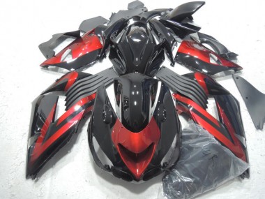 Kawasaki ZX14R ZZR 1400 2006-2011 - Preto Vermelho